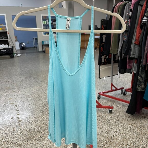 Free People Tops - Small - FREE PEOPLE Intimately - Racer Back Loose Fit Tank Top Blue NEW no tags